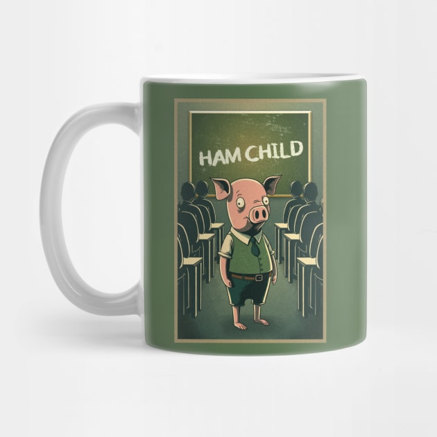 Ham Child Retro Illustration by Druids Tower